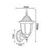 Aluminium Lampe murale extérieure lampes de jardin antique Porche Lumière extérieure balcon lumières murales d'allumage de décoration d'allumage E27