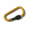 Zagęszczona średnica 8 cm Kolorowe aluminiowe stopu D Style wspinaczkowy przycisk z blokadą Karabinek Keychain Hook Camping DLH056