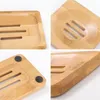 Ellipse Soap Tray Holder Retro Bamboo Natural Draining Home Soaps Dishes Neat Hygiene Supplies For Home Hotel Bathroom