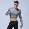 Heren T-shirt Tees Running Fitness Kleding Sneldrogend Sportkleding Lange Mouwen Compressie Training Stretch Slanke Panty Size S-2XL