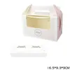 100st Portable 2 Hållare Cupcake Box med klart fönsterhandtag Papper Presentförpackning 16.5 * 9.3 * 9cm Pastry Förpackning Box Gratis frakt