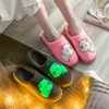 Vrouwen indoor slippers paar fluorescentie nacht warme winter slipper vrouw schattige varken antislip comfort dames casual schoenen vrouwelijke y201026