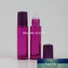 Échantillon Vial Metal.glass Roller Cover Essential Oil Bottle Glass Purple 10ml Roll In Empty Mini Small