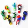 4.0 inch 2 in 1 Pipe and Collector with quartz tip/ stainless steel tip silicone oil rig silicone bong free shipping8254460