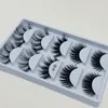 5 par Natuell långa Falska ögonfransar Tjock CrissCross Fake Eye Lashes Extension Kit 5d-07