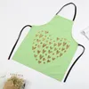 Fashion Printing Apron Pure Cotton Bronzing Love Men And Women Home Kitchen Aprons Sleeveless Waterproof Baking Tool