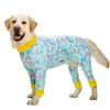 Medium grote honden pyjama voor huisdier kleding jumpsuit honden kostuum jas cartoon bedrukte kleding shirt ropa perro lj201006