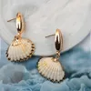 Trend New New Natural High Cash Shell Pendientes Pearl Beads Ear Studs Frío Breeze Hermosa Personalidad Pendientes Joyería