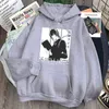 Bannan Fish Print Hoodies Man Casual Loose Sweatshirts Anime Cartoon Långärmad Sweatshirt Hooded Mens Hip Hop Streetwear Hoody H1227