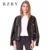 rzby女性女性のための本物の革のジャケット本物の革のジャケットバイクジャケットバイカージャケットとコート201030