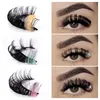 Bunte falsche Wimpern, zweifarbig, D-Durl-Fuax-Nerzwimpern, dicke, dramatische 3D-Nerzfarbene Wimpern für Cosplay-Party-Augen-Make-up-Verlängerung