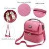 Double-Deck Insulated Lunch Bag Women Thermal Large Capacity Cooler Bag Portable Lunch Tote Food Bag C0125