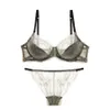 transparent bras arrival fashion lace cutout womens underwear sexy ultrathin pad comfortable side gathering bra sets Y200415