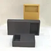 Confezione regalo Scatola da 10 pezzi con cassetto Personalizzato per carta da imballaggio Scatole di imballaggio nere Drop1