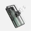 サムスンギャラクシーS20 Fe 5g S20 Liteの透明アクリル保護バックカバーのための磁気金属の指のリングの耐衝撃ケース