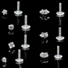 barbell bankdrukken Bog-24pcs doos Gemengd 7 Ontwerpen Bioplast Flexibele Labret Stud Lip Ring Paard Oog Ellips Oor Tragus Oorkraakbeen2806