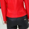 カジュアルな長袖の女性ソフトPUレザージャケットアウターウェア冬の女性スリムフェイクコートレディースM LJ201126