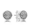 Authentic 925 Silver Diamond Stud Earrings luxury designer earrings for Pandora Love Earring with Original box