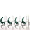 Partihandel 14mm glasskål tillbehör ox horn stam skålar form för glas vatten bongs rökning accessorie med handtag