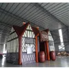 Commercial portable house shaped giant Inflatable irish bar Pub tent log cabin Concession Stands, oxford VIP lounge room with casks for outdoor party