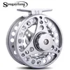 Sougayilang 3BB Fly Fly Rooms Алюминиевый сплав 5 / 6WT Fly Reel Gear Обработанные Micro Регулировка перетаскивания Fly Flaby Reel De Pesca 220120