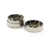 Zilver 2 Parts Crusher Tabak Mini Herb Grinder Zinklegering Gemakkelijk te dragen Sigaretten Roken Accessoires