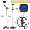 Metal Detector TC-600 Rilevatore da 13 pollici sotterraneo Cercatore di profondità professionale Cercatore di tesori d'oro che rileva Pinpointer