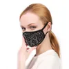 Letter Stofdicht gezichtsmasker Bling Diamond Beschermend PM25 Katoen Mondwasbaar Herbruikbaar Kleurrijke strass Kristallen Maskerade M3005408