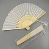 21 cm Fan Parti Favor Organze Çantası Renkli Katı Renk Düğün Bambu Kemik Ipek Bez Yüz Retro Açık Düğün Bebek Duş Fabrika Fiyat Kalitesi Son Tarzı