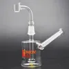 EUA Popular Beaker De Vidro Bongo Rig Dunkin Dunkin Dabs Bongo De Água 14.5mm Vidro reciclador Bong com vidro de queimador de óleo e prego de banger