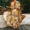 Everkaki Женщины Long Dress Женщины Boho Print Summer Vestidos Beach Vintage Ladies Gypsy Maxi Dless Женская свободная весна New T200604