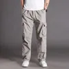 Thoshine Brand Frühling Herbst Männer Casual Cargo Hosen 95% Baumwolle Multiple Taschen Männliche dünne Hose Lose Plus Größe Übergröße LJ201007