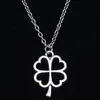20 stks Nieuwe Mode Ketting Hollow Lucky Four Leaf Clover Charms Ierse Hangers Ketting Dames Mannen Gift