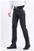 Summer Mens Business Slim Fit Stretchy Black Faux Leather Pants Mane Elastic Tight Trousers Pu Leather Shinny Pencil Pants 201126