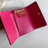 Klassieke canvas sleutel portefeuilles tassen voor vrouwelijke kaarthouders voor dames lederen tas portemonnee voor vrouwenslot met zes toetsen met box229o