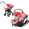 Strålare # Infant Baby Car Seat Barnvagn 2 i 1 Född Bassinet Vagga Typ Säkerhet Carrycot Carriage Basket