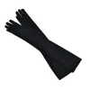 Automne Winter Long Gants Women's Mittens Fashion Couleurs massives Femme Satin Opera Party Prom Costume Glove1