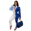 Women Jumpsuits High-grade Craft Fashionable Printing Onesies Long Sleeve Zipper One Piece Pants Ladies Casual Multicolor Rompers