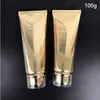 Bottiglia oro da 100 ml di plastica morbido tubo morbido 100 g trucco maschera per piede per la lozione cosmetica cura della pelle crema liquido shampoo shampoo bottiglie