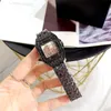 Marque de mode femmes fille léopard cristal style carré cadran en acier inoxydable bande Quartz montre-bracelet CA28