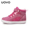 Marka Uovo Buty dziewczyny jesienne zimowe buty do chodzenia dla dzieci Modne obuwie dla dzieci ciepłe dziewczęta trampki Rozmiar 28# -37# LJ201202