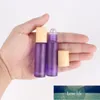 24pcs / lot 10 ml Frosted Glass Roll on Flessen met roestvrijstalen rollerbal voor essentiële oliën Parfum Vulbare flessen