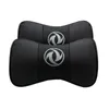2 шт. натуральная кожа дышащая подушка для автомобильного сиденья подголовник автомобильные подушки для шеи индивидуальный логотип для Lexus Jaguar Tesla Opel Audi Benz