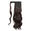 18 inch lange krullende golf clip in paardenstaart extensie voor zwarte vrouwen golvende menselijke wrap rond pony tail haarextensies trekkoord haarstukje