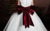 Puffy Tulle Ball Satin Gown Flower Girl Dresses Girls Pageant Gowns Communion Dress Big Bow Back Back