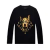 Mens Rhinestone Sweatshirts Pullover Tops Long Hermes Shirts Crew Neck Unisex Casual Clothing for Autumn Winter
