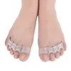 100Pairs / lote 4 buracos Silicone Toe separador separador thumb Hallux Valgus Órtese Quatro-Buracos Toe Divider Corretor Cuidados