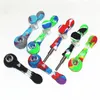 Smoking Accessories 14mm Silicone Nectar 4 functions Mini Silicone Hand Pipes With titanium tips Container For Wax DHL
