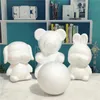 Decorative Flowers & Wreaths Artificial Flower Rose Bear DIY White Foam Mold Teddy For Valentine's Day Gifts Birthday Party Wedding Decorati