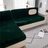 Ny Funity Protector Velvet tjock soffa Kudde Cover SOFA Protector Seat Cushion Slipcover Elastic Solid Color LJ2012161931496